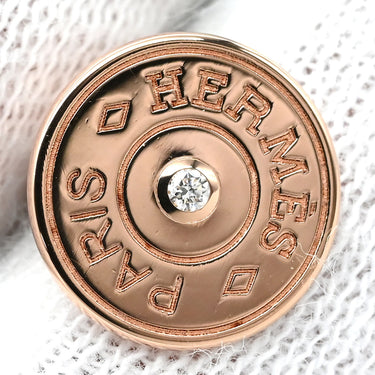 エルメス HERMES ガンバード ダブル ローズゴールド K18PG ダイヤモンド #52 リング 指輪 ピンクゴールド Au750 2P 2石 2粒 ダイヤ オープンリング 13.5号