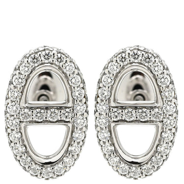 エルメス HERMES ファランドール ピアス パヴェダイヤ H221514B ホワイトゴールド K18WG ダイヤモンド ピアス Au750 18K 18金