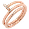 カルティエ Cartier ジュストアンクル ダブル ダイヤ B4210800 ピンクゴールド K18PG ダイヤモンド #53(JP13) リング 指輪 750 JUSTE UN CLOU 13号