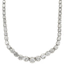 ノンブランド NON BRAND ダイヤモンドテニスネックレス ホワイトゴールド K18WG ダイヤモンド ネックレス Au750 K18 WG ダイヤ 10.00ct ラウンドブリリアントカット