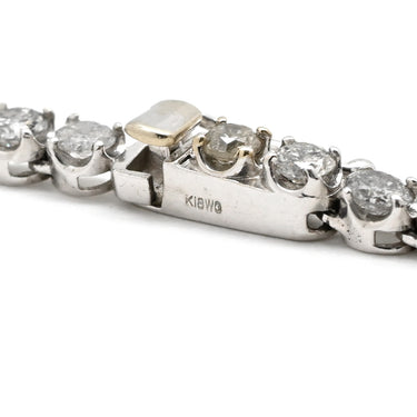 ノンブランド NON BRAND ダイヤモンドテニスネックレス ホワイトゴールド K18WG ダイヤモンド ネックレス Au750 K18 WG ダイヤ 10.00ct ラウンドブリリアントカット