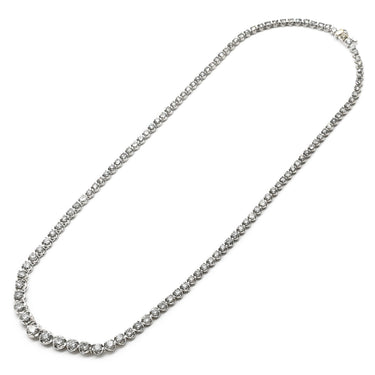 ノンブランド NON BRAND ダイヤモンドテニスネックレス ホワイトゴールド K18WG ダイヤモンド ネックレス Au750 K18 WG ダイヤ 10.00ct ラウンドブリリアントカット