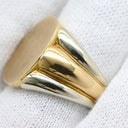 カルティエ Cartier シグネットリング イエローゴールド×ホワイトゴールド K18YG K18WG #50 リング 指輪 Cartier Au750 18K 18金 YG×WG コンビ 印台リング 9.5号