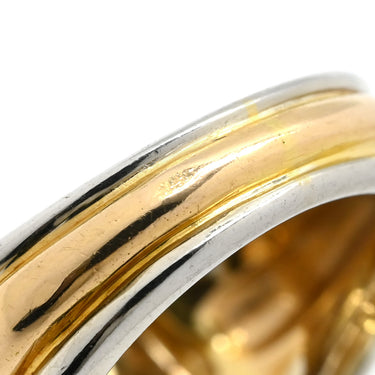 カルティエ Cartier シグネットリング イエローゴールド×ホワイトゴールド K18YG K18WG #50 リング 指輪 Cartier Au750 18K 18金 YG×WG コンビ 印台リング 9.5号