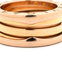 ブルガリ BVLGARI ビーゼロワン B-zero1 3バンドリング ピンクゴールド K18PG #49 リング 指輪 BVLGARI Au750 18K 18金 8号