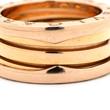 ブルガリ BVLGARI ビーゼロワン B-zero1 3バンドリング ピンクゴールド K18PG #49 リング 指輪 BVLGARI Au750 18K 18金 8号