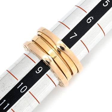 ブルガリ BVLGARI ビーゼロワン B-zero1 3バンドリング ピンクゴールド K18PG #49 リング 指輪 BVLGARI Au750 18K 18金 8号