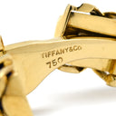 ティファニー Tiffany & Co イエローゴールド×ネイビー K18YG カフス T&Co. Au750 18K カフリンクス カフスボタン 色石 ネイビー 紺 ブルー