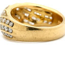 ノンブランド NON BRAND ダイヤモンド 1.50ct イエローゴールド K18YG ダイヤモンド リング 指輪 K18YG パヴェ メレダイヤ チャネルセッティング 幅広 ボリュームリング 11号