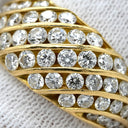 ノンブランド NON BRAND ダイヤモンド 1.50ct イエローゴールド K18YG ダイヤモンド リング 指輪 K18YG パヴェ メレダイヤ チャネルセッティング 幅広 ボリュームリング 11号