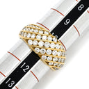 ノンブランド NON BRAND ダイヤモンド 1.50ct イエローゴールド K18YG ダイヤモンド リング 指輪 K18YG パヴェ メレダイヤ チャネルセッティング 幅広 ボリュームリング 11号
