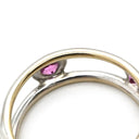 ティファニー Tiffany & Co ダブルワイヤー ペンダント ピンクサファイア ホワイトゴールド K18WG ピンクサファイア ネックレス Au750 Tiffany T smile