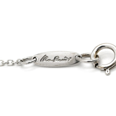 ティファニー Tiffany & Co ダブルワイヤー ペンダント ピンクサファイア ホワイトゴールド K18WG ピンクサファイア ネックレス Au750 Tiffany T smile