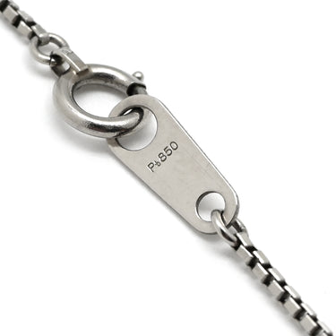 ノンブランド NON BRAND ブルーサファイア 0.74ct ダイヤペンダント ブルー×プラチナシルバー Pt900 サファイア ダイヤモンド Pt850(チェーン) ネックレス 青 ブルー プラチナ オーバルミックスカット