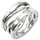 ブルガリ BVLGARI ビーゼロワン B-zero1 レジェンド 3バンド ホワイトゴールド K18WG #47(JP7) リング 指輪 750 18K 6.5号