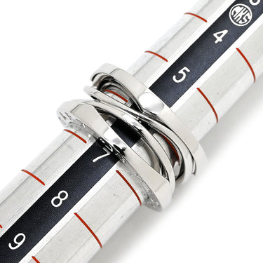 ブルガリ BVLGARI ビーゼロワン B-zero1 レジェンド 3バンド ホワイトゴールド K18WG #47(JP7) リング 指輪 750 18K 6.5号