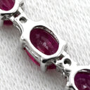 ノンブランド NON BRAND ルビー 4.32ct ダイヤ レッド×ホワイトゴールド K18WG ルビー ダイヤモンド ピアス ビルマ産 赤 18K 750WG オーバルミックスカット ドロップ 4連 4石 スイング 3Pダイヤ