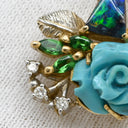 山本真理 MARI YAMAMOTO ゴールド×マルチカラー K18YG Pt900 ダイヤモンド ブルーサファイア グリーングロシュラーガーネット ボルダーオパール トルコ石 ネックレス K18YG×Pt900 Au750 18K 18金 ダイヤ サファイア ガーネット オパール トルコ石