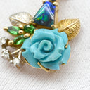 山本真理 MARI YAMAMOTO ゴールド×マルチカラー K18YG Pt900 ダイヤモンド ブルーサファイア グリーングロシュラーガーネット ボルダーオパール トルコ石 ネックレス K18YG×Pt900 Au750 18K 18金 ダイヤ サファイア ガーネット オパール トルコ石