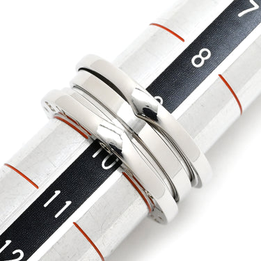 ブルガリ BVLGARI ビーゼロワン B-zero1 2バンドリング ホワイトゴールド K18WG #50(JP10) リング 指輪 750 18金 9.5号