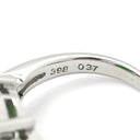 ノンブランド NON BRAND ヒスイ 3.98ct ダイヤモンド プラチナシルバー Pt900 ヒスイ ダイヤモンド リング 指輪 緑 グリーン 翡翠 ひすい ジェダイト プラチナ900 13号