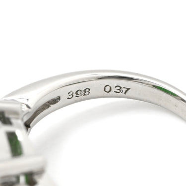 ノンブランド NON BRAND ヒスイ 3.98ct ダイヤモンド プラチナシルバー Pt900 ヒスイ ダイヤモンド リング 指輪 緑 グリーン 翡翠 ひすい ジェダイト プラチナ900 13号