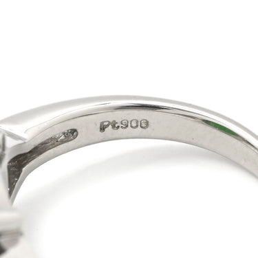 ノンブランド NON BRAND ヒスイ 3.98ct ダイヤモンド プラチナシルバー Pt900 ヒスイ ダイヤモンド リング 指輪 緑 グリーン 翡翠 ひすい ジェダイト プラチナ900 13号