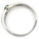 ノンブランド NON BRAND ガーネット 0.19ct ダイヤ 0.13ct グリーン×プラチナシルバー Pt900 ガーネット ダイヤモンド リング 指輪 緑 プラチナ900 デマントイドガーネット 12.5号
