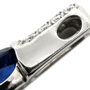ノンブランド NON BRAND ブルーサファイア 0.85ct ダイヤモンド ブルー×プラチナシルバー Pt900 サファイア ダイヤモンド ペンダントトップ 青 オーバルミックスカット プラチナ