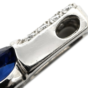 ノンブランド NON BRAND ブルーサファイア 0.85ct ダイヤモンド ブルー×プラチナシルバー Pt900 サファイア ダイヤモンド ペンダントトップ 青 オーバルミックスカット プラチナ