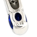 ノンブランド NON BRAND ブルーサファイア 0.85ct ダイヤモンド ブルー×プラチナシルバー Pt900 サファイア ダイヤモンド ペンダントトップ 青 オーバルミックスカット プラチナ