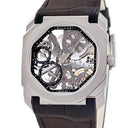 腕時計 ブルガリ BVLGARI オクト フィニッシモ スケルトン 102714/BGO40TLXTSK 手巻き メンズ 新同品 オクタゴン 極薄 軽量 グレー Ti