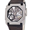 腕時計 ブルガリ BVLGARI オクト フィニッシモ スケルトン 102714/BGO40TLXTSK 手巻き メンズ 新同品 オクタゴン 極薄 軽量 グレー Ti