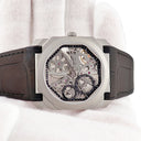 腕時計 ブルガリ BVLGARI オクト フィニッシモ スケルトン 102714/BGO40TLXTSK 手巻き メンズ 新同品 オクタゴン 極薄 軽量 グレー Ti