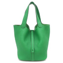 エルメス HERMES ピコタンロックMM モノクローム バンブー トリヨンクレマンス ハンドバッグ 緑 グリーン金具