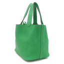 エルメス HERMES ピコタンロックMM モノクローム バンブー トリヨンクレマンス ハンドバッグ 緑 グリーン金具