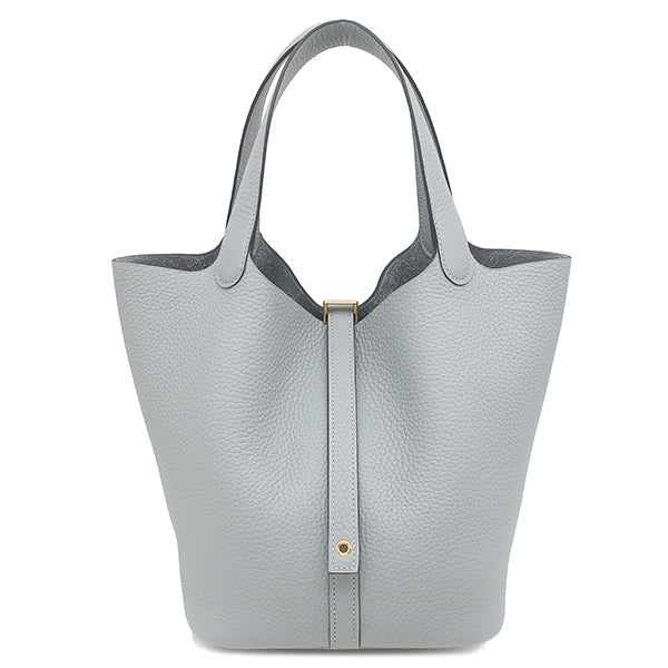 並行輸入　Hermès グレー ハンドバッグ ロック付き エルメス HERMES ピコタンロックMM グリパンタン トリヨンクレマンス