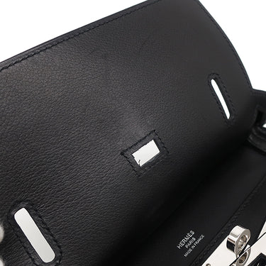 エルメス HERMES ジプシエール ミニ ブラック エバーカラー ショルダーバッグ シルバー金具 黒
