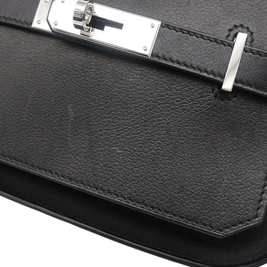 エルメス HERMES ジプシエール ミニ ブラック エバーカラー ショルダーバッグ シルバー金具 黒