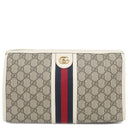 グッチ GUCCI オフィディア GG 598234 ベージュ×ホワイト GGスプリームキャンバス ポーチ ゴールド金具 クラッチバッグ セカンドバッグ