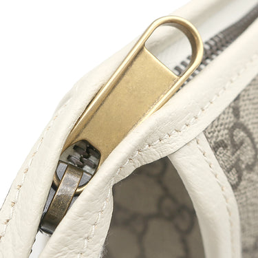 グッチ GUCCI オフィディア GG 598234 ベージュ×ホワイト GGスプリームキャンバス ポーチ ゴールド金具 クラッチバッグ セカンドバッグ