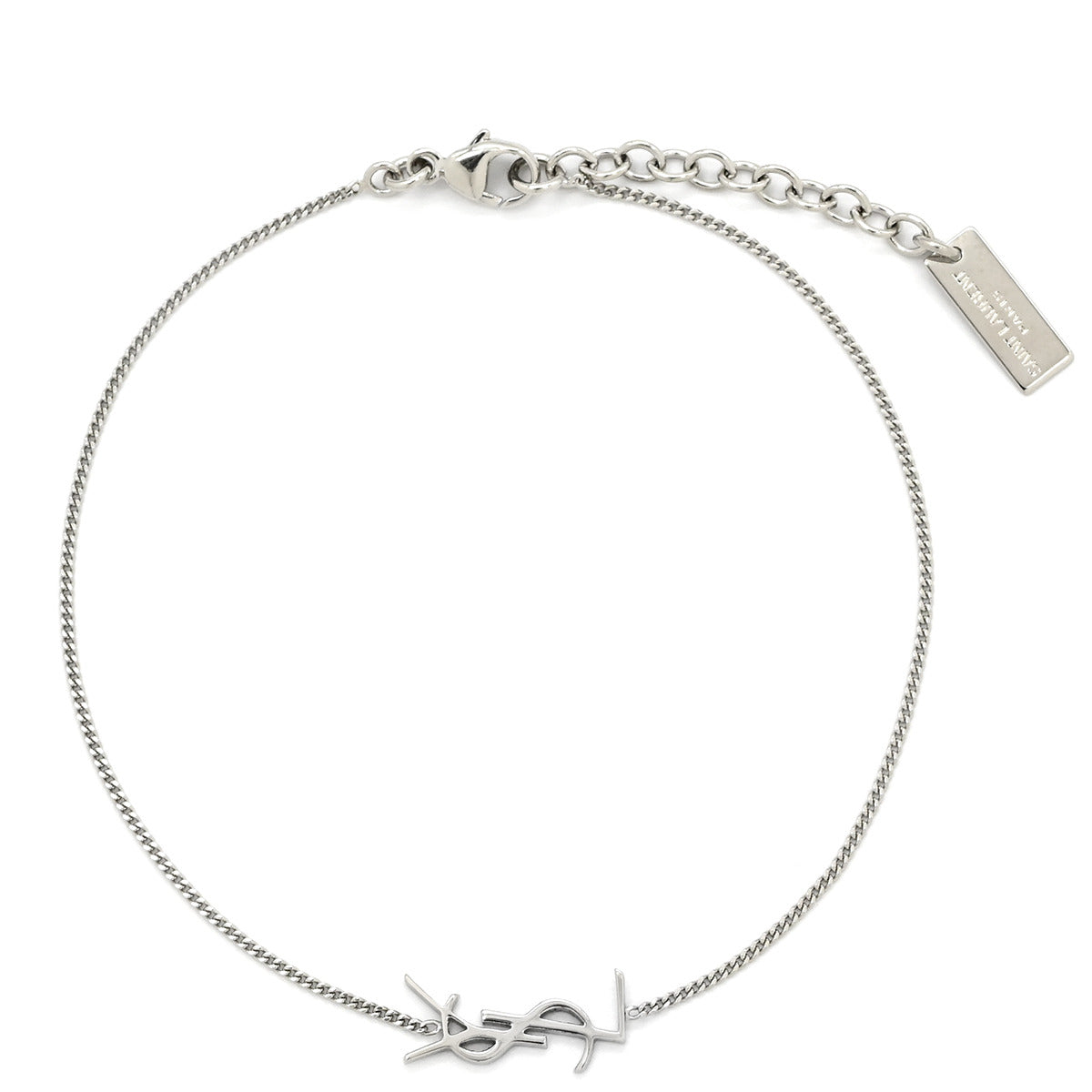 サンローラン SAINT LAURENT YSL ロゴ シルバー メタル ブレスレット