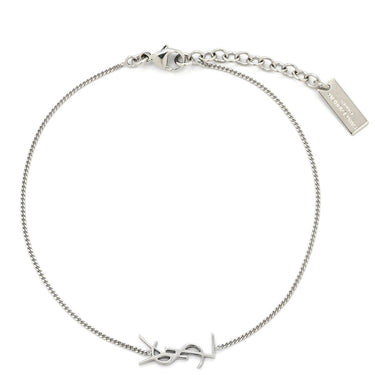 サンローラン SAINT LAURENT YSL ロゴ シルバー メタル ブレスレット チェーンブレス
