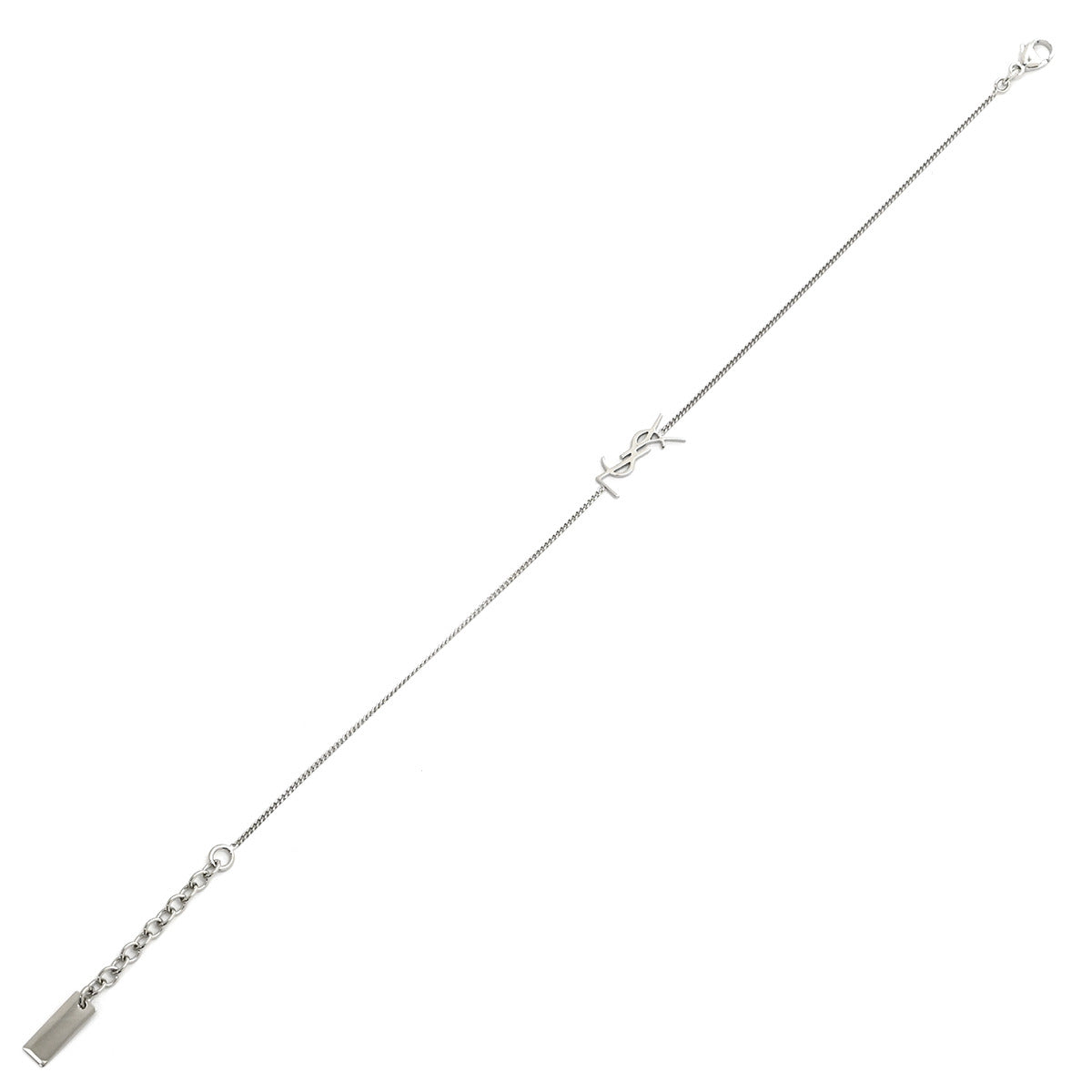 サンローラン SAINT LAURENT YSL ロゴ シルバー メタル ブレスレット