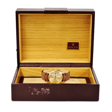 腕時計 ロレックス ROLEX オイスターパーペチュアル デイト 1504/8 自動巻き メンズ 25番台 K18YG無垢 ヴィンテージ モローベゼル