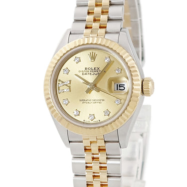 腕時計 ロレックス ROLEX デイトジャスト 279173G ランダム番 自動巻き レディース ランダム番 K18YG×SS 純正ダイヤ スターダイヤ シャンパン