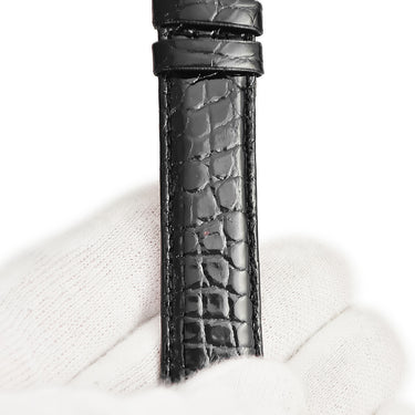 コルム CORUM 純正 ブラック クロコダイル 腕時計パーツ 未使用 替え ストラップ クロコバンド ベルト 18mm シャイニー ブラック 黒