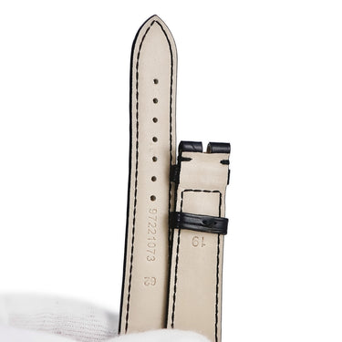 オメガ OMEGA 純正 クロコバンド 97221073 ブラック クロコダイル 腕時計パーツ 未使用 ベルト 替え 19mm ブラック 黒 ワニ 革 予備 ブレスレット