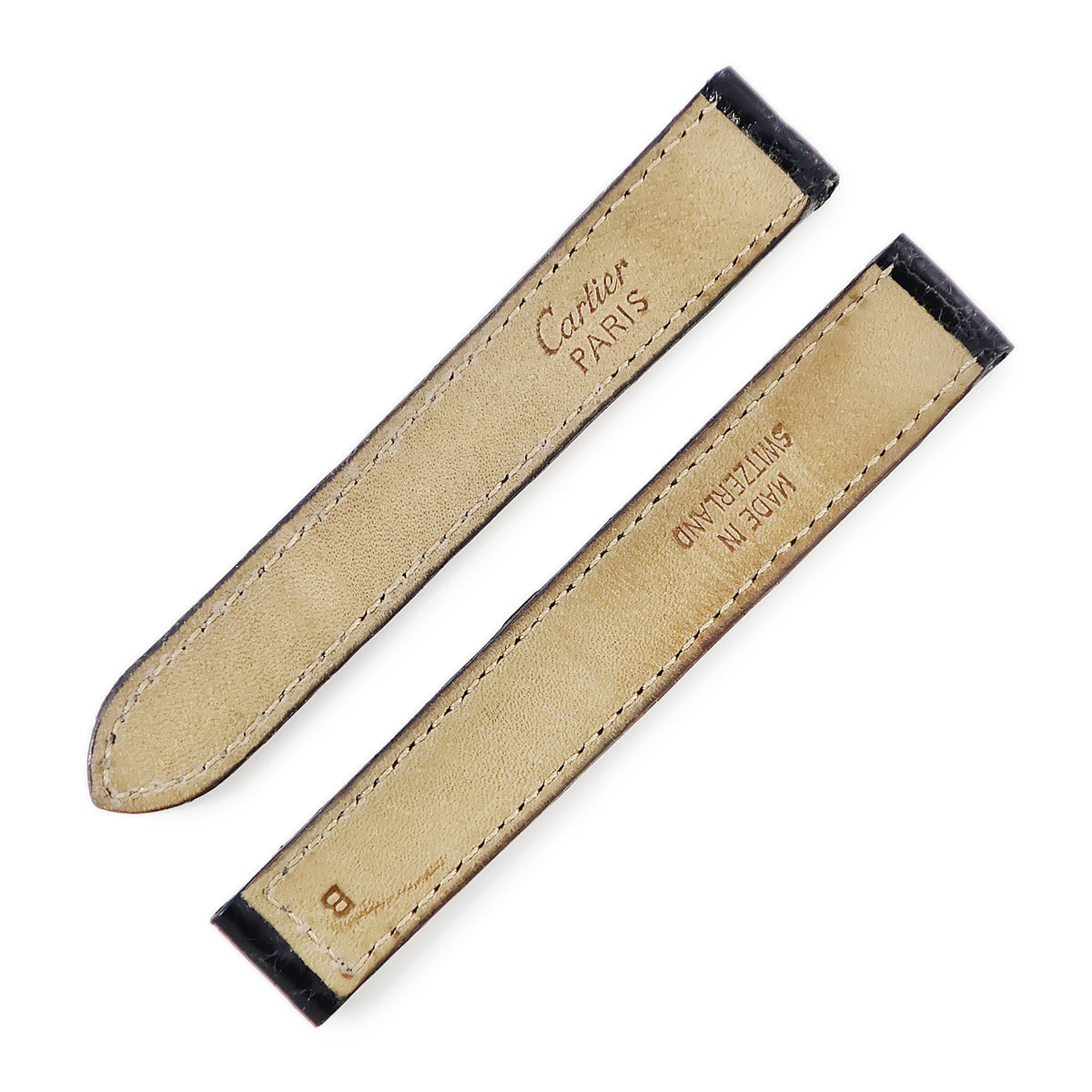 カルティエ Cartier 純正 クロコバンド ブラック クロコダイル 腕時計