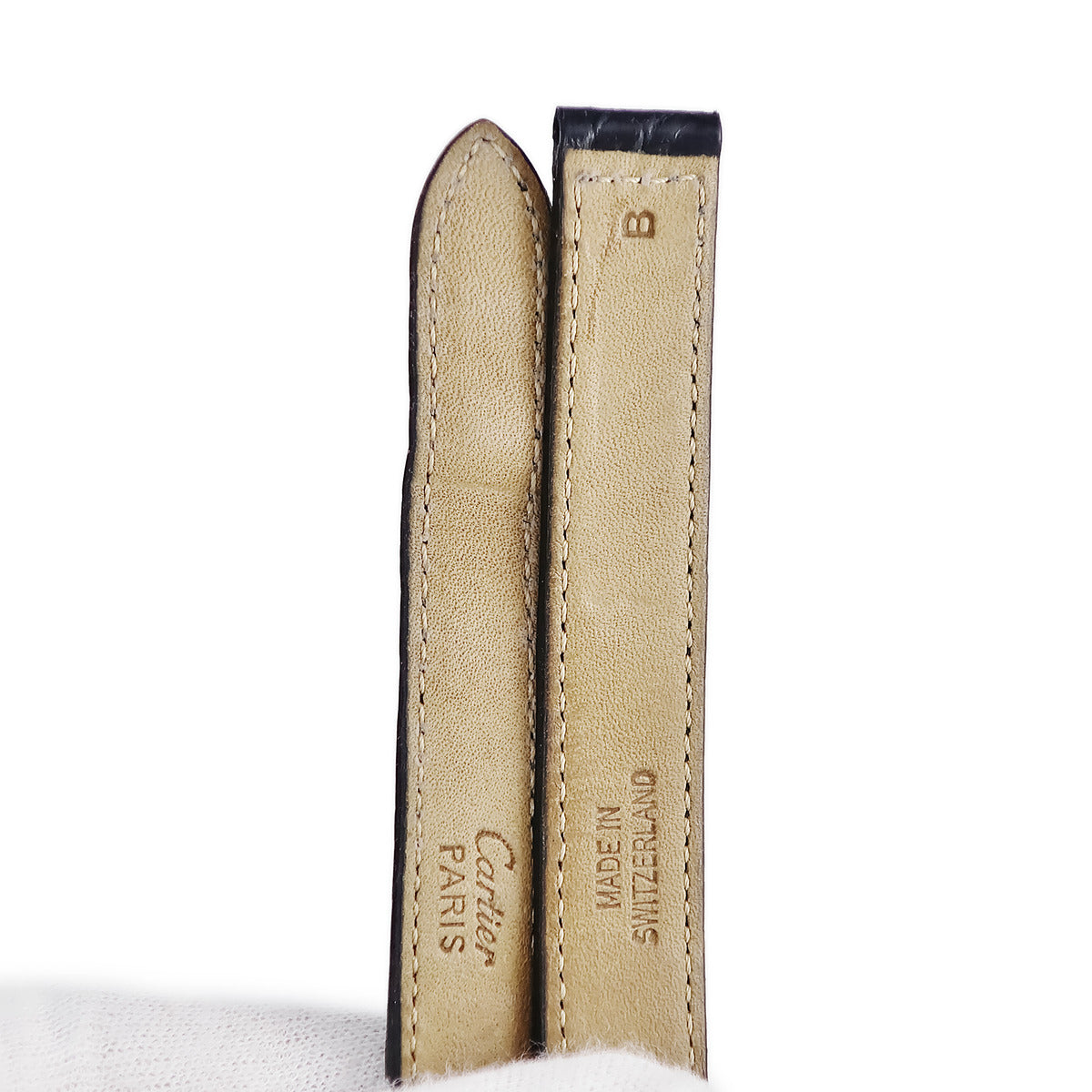 カルティエ Cartier 純正 クロコバンド ブラック クロコダイル 腕時計